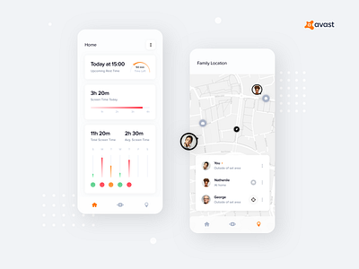 Avast - Parental Control Concept 1 concept design mobile mobile app mobile app design ui ux