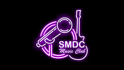 Music Club Logo Neon style dribble now illustration art king edaward logo design logo designs logo mark logotype music club neon art quarentine today on dribble