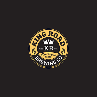 King road brewery logo badge branding brewery brewery logo illustration logo patch typographic logo typography