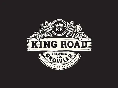 King Road brewery growler badge beer brewery cider growler handlettering illustration logo typographic logo typography