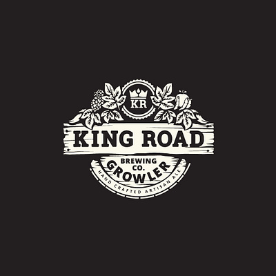 King Road brewery growler badge beer brewery cider growler handlettering illustration logo typographic logo typography