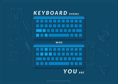 Keyboard Knows Who You Are Illustration art design drawing illustration vector