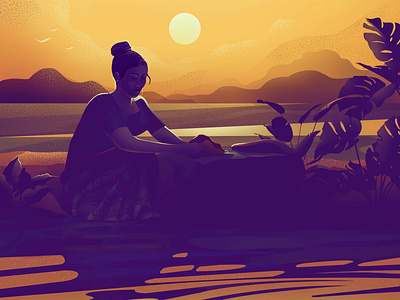 Radiance from country side animation branding charecter design digital painting graphic design illustration minimal ui ux vector vector illustration vectorart