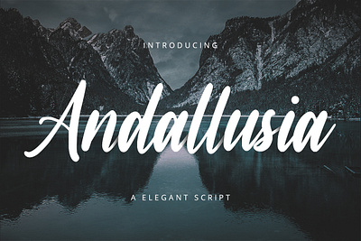 Andallusia-Bold Script branding invitation logo love lovely sweet wedding