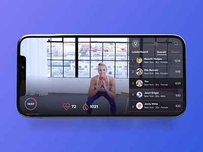 FitOn App - Leaderboard all brand cardio concept design fitness leaderboard mobile mobile app product product design products rank tracking ui visual wfh workout