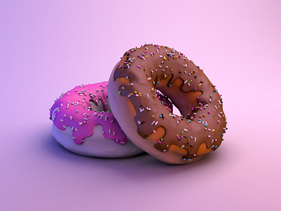 Donut Time! 3d 3d art 3d illustration 3d modeling c4d c4dart cinema4d cream creamy donut donut illustration donut shop doughnuts illustration isometric isometric art modeling pink sweet taste