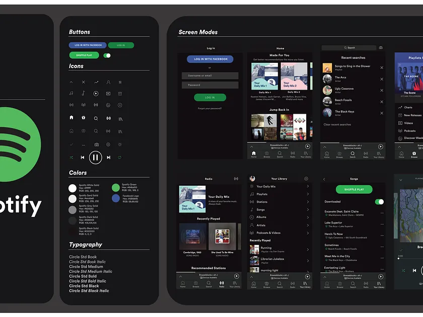 Spotify UI designs, themes, templates and downloadable graphic elements ...