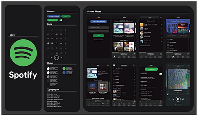 Daily UI #004 - Spotify UI Kit adobexd app app screens app ui kit dailuui design icons iconset mobile app design mobile design mobile ui spotify spotify ui ui ui kit vector