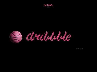 Handmade Logo Dribbble basketball brush design dribbble lettering pink typography