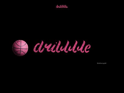 Handmade Logo Dribbble basketball brush design dribbble lettering pink typography