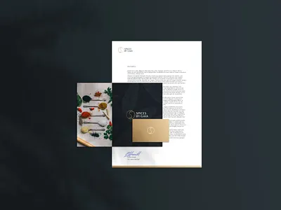 Spices by Gaia Stationery boutique branding businesscard folder food herb herbs letterhead logo luxury minimal modern spices stationery