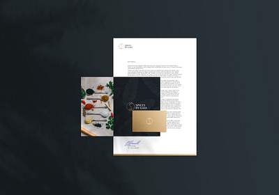 Spices by Gaia Stationery boutique branding businesscard folder food herb herbs letterhead logo luxury minimal modern spices stationery