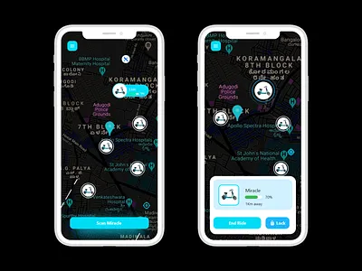 Yulu Miracle _ Dark Mode adobe adobexd colour cycle dark mode digital art easy to get ebike ecogreen go green illustration logo miracle pen tool promation safe fuel typography ui vector yulu