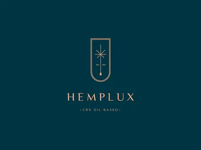 HEMPLUX Logo brand identity branding cannabis logo cbdoil hemp logo hemp oil illustrator logo minimal minimal logo visual design weed