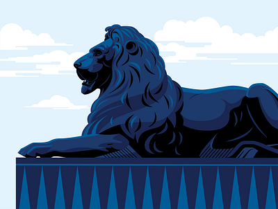 Trafalgar Square Lions branding classic tour illustration lion london tours marianna orsho mariannaorsho the classic tour tour bus tourism trafalgar square trafalgat square ui uk united kingdom vector vector art visual identity