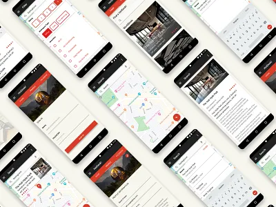 HotDesk! - Booking App app branding design flat material design minimal ui