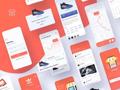 TOKOKU UI Kit app dashboad dashboard app dashboard design design ecommerce graphic illustration login map mobile app design online shop store tracking app ui