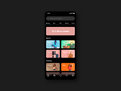 Search Experience categories clean dark mode e commerce e commerce design e commerce shop light mode minimal search shopping app sketch ui ux