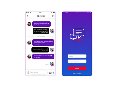 Telly Chat Application android app apple chat mobile mobile app design mobile app development ux uxui