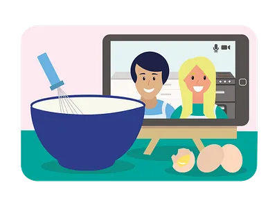 Virtual Cooking cooking design illustration vector