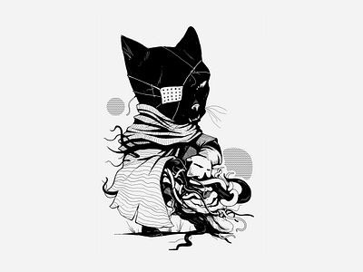 Solid Cat -Black team 2d art cat design digital digital art digital design draw gameart illustration image picture разработка дизайна создание иллюстраций