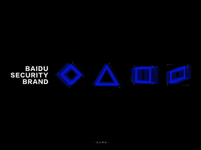 BAIDU SECURITY BRAND_DEMO A ai blue concept cube demo geometric graphic design illustration intelligent kv poster shape square symbol technology triangle ui vector