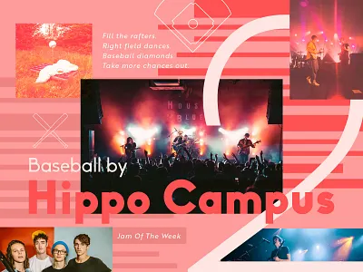 Jam of the Week | 2 alternative rock collage community project cover art digital design graphic design hippo campus identity jam of the week passion project rocks typography week 2
