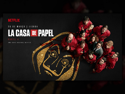 Key Visual for Netflix series La Casa de Papel casa de papel communication design graphic heist illustration key key visual la casa de papel lcdp mockup money money heist netflix papel serie series series art typography visual