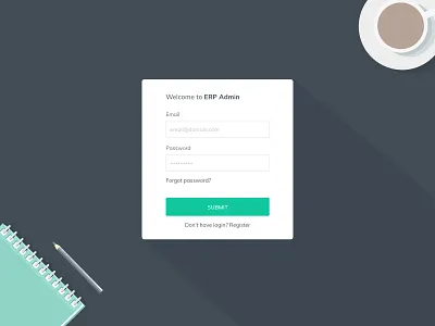 ERP Admin login screen UI admin login login ui ux
