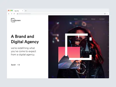 Fullscreen Design Studio website clean design design studio landing page minimal new trending typography ui ux web website