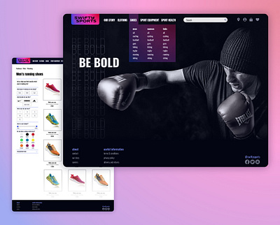 Swift Sports Ecommerce Website bold ecommerce sports ux ux design uxui web website