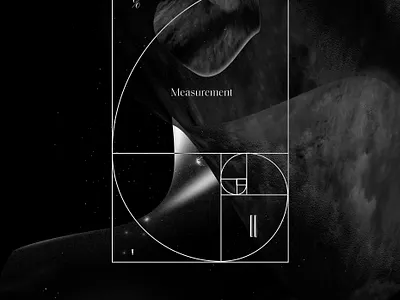 Measurement background dark golden layout typography