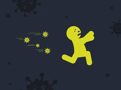 The Covid-19 Exerciser covid covid 19 covid19 design illustration limely vector