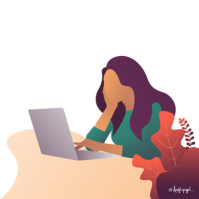 boring art boring design flatdesign flatillustration freelancer illustration minimaldesign vector women in design women in illustration women in tech