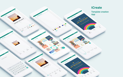 Template Creation App android app dailyui desiginspiration flat design material design minimal template trends ui ux ux design white