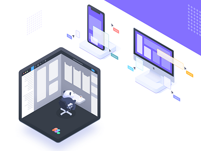 Figma Collaboration figma icon illustration isometric isometric illustration ui uiux ux