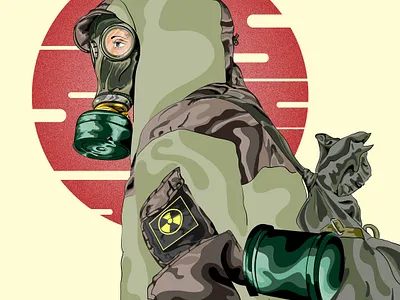 Gas mask background character design digital art digital illustration digital painting digitalart eye gas mask girl illustration illustrator mask masks men portrait radiation smoke vactor