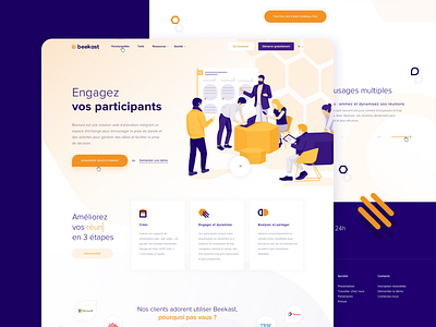 Beekast - Homepage branding color design illustration logo ui vector web webdesign website