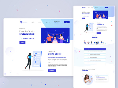 Online Courses Platform app brand courses creative figma flat illustration online ui vector web website