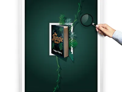 Jungle book, book cover and poster design book cover design illustraion illustration typography