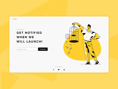 Daily UI Challenge #048 - Coming Soon coming soon page daily ui daily ui 48 daily ui challenge desktop flight launch subscribe ui ui design web website