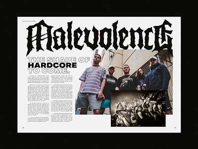 Malevolence - Editorial Spread art design editorial editorial art editorial layout experiment graphic design hardcore hxc illustration illustrator layout layout design metal music typography