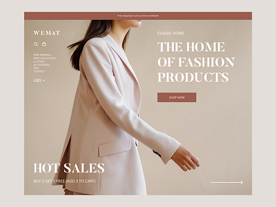 WEMAT Fashion Website art direction clean concept design e commerce e store fashion homepage interface landing logo logodesign minimal minimalism shopify trends web website