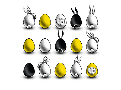 Be responsible. Celebrate safely. Happy Easter! artwork celebrate corona corona virus covid19 drawing easter easter egg egg graphic happy easter holiday illustration quarantine rabbits responsibility safety stayhome staysafe yellow