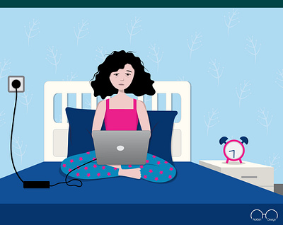 Morning online classes character design coronavirus illustraion illustration illustration art illustrations illustrator stay home stay safe vector