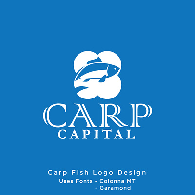 Carp Logo - Minimal Logo - Flat Logo brand identity branding design fish logo flat illustration logo logo design minimal web