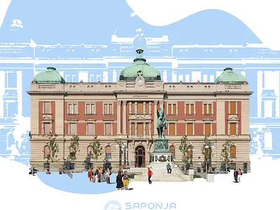 The National Museum in Belgrade by Igor Saponja adobeillustator branding graphic design illustration illustrator logo logo design typography ui ux vector