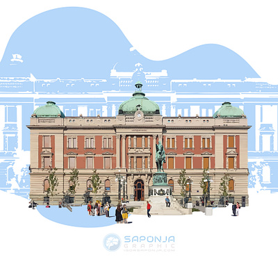 The National Museum in Belgrade by Igor Saponja adobeillustator branding graphic design illustration illustrator logo logo design typography ui ux vector