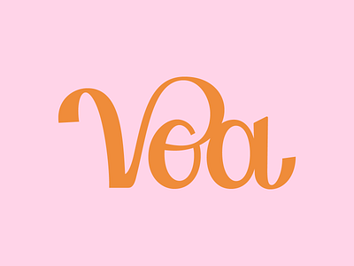 Voa branding lettering logo typography