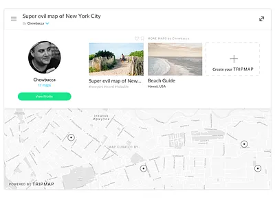 Tripmap - Embed design interface interface design minimal ui ui design uidesign ux web web app